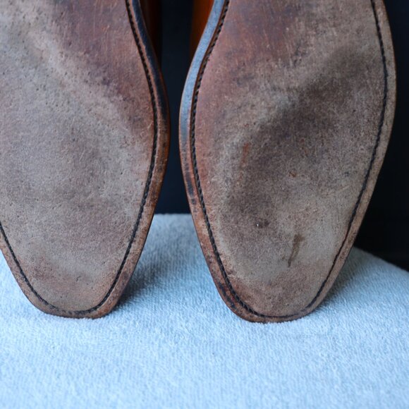 SALE - Allen Edmonds 10-E Greenwhich Wholecut Brown Oxford Mens Dress Shoes - Picture 11 of 13